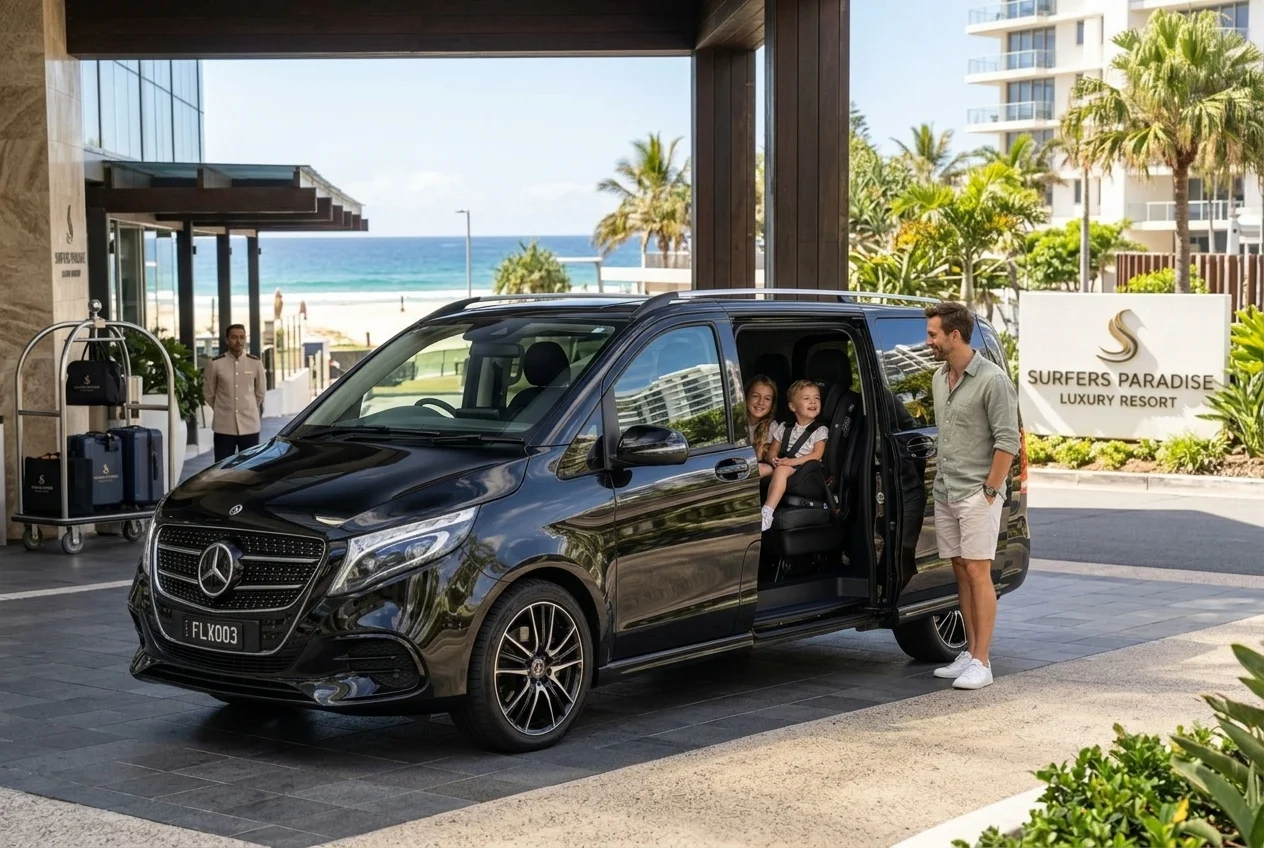 Booster seats in the V-Class second row